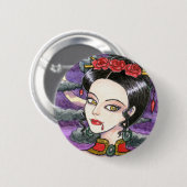 Gothic Magic Vampire Fantasy Button van Ann Howard (Voorkant /achterkant)