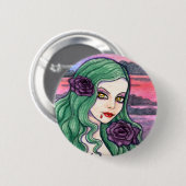 Gothic Magic Vampire Fantasy Button van Ann Howard (Voorkant /achterkant)