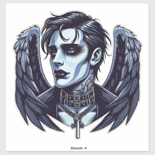 Gothic Man Angel Dark Fantasy kunst Sticker (Vel)