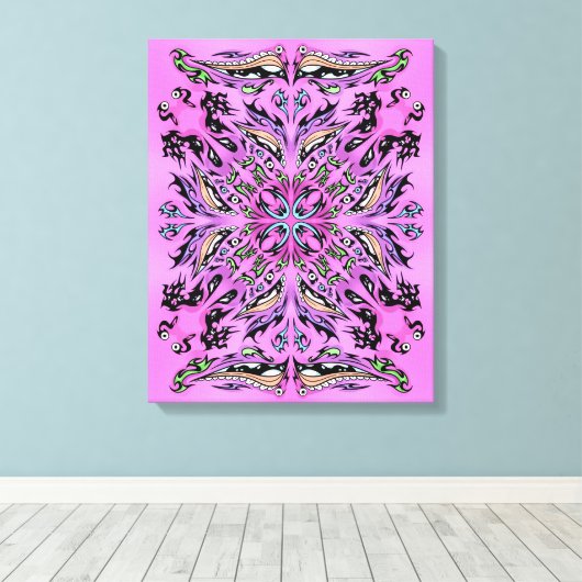 Gothic Mandala Stretched Canvas Afdrukken (Insitu (Houten vloer))