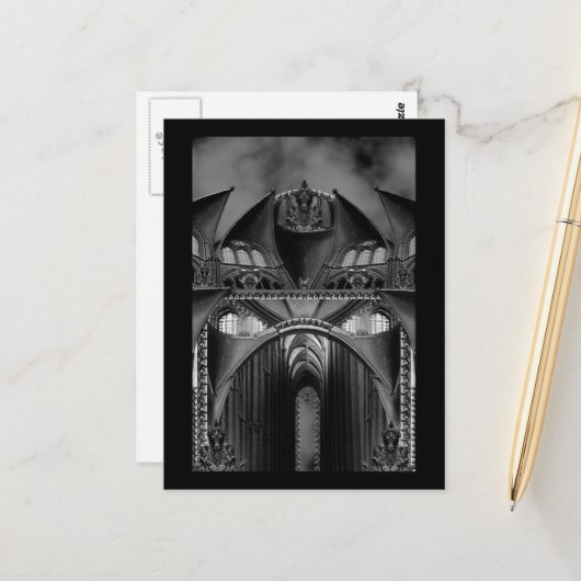 Gothic Mansion Briefkaart (Voorkant / Achterkant in situ)