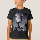 Gothic Mask Halloween Skeleton T-shirt (Voorkant)