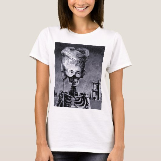 Gothic Mask Halloween Skeleton T-shirt (Voorkant)