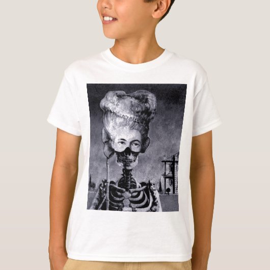 Gothic Mask Halloween Skeleton T-shirt (Voorkant)