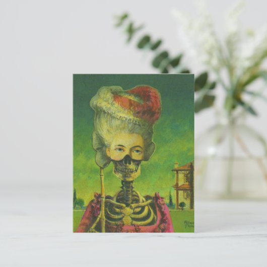 Gothic Mask Skeleton Briefkaart (Staand voorkant)