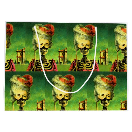 Gothic Mask Skeleton Large Gift Bag Cadeautasje (Achterkant)