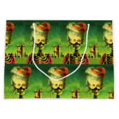 Gothic Mask Skeleton Large Gift Bag Large Cadeautasje (Voorkant)