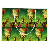 Gothic Mask Skeleton Large Gift Bag Large Cadeautasje (Achterkant)