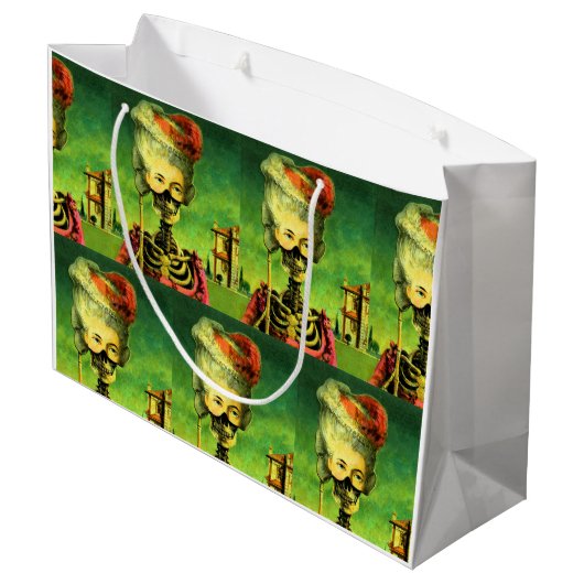 Gothic Mask Skeleton Large Gift Bag Large Cadeautasje (Achterkant Gekanteld)