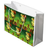 Gothic Mask Skeleton Large Gift Bag Large Cadeautasje (Voorkant Gekanteld)