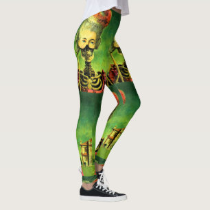 Gothic Mask Skeleton Leggings
