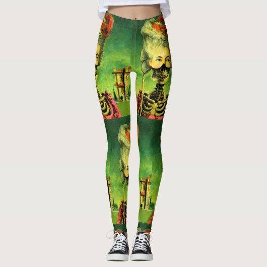 Gothic Mask Skeleton Leggings (Voorkant)