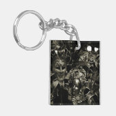 Gothic Masquerade Masks Black and White Sleutelhanger (Voorkant Links)