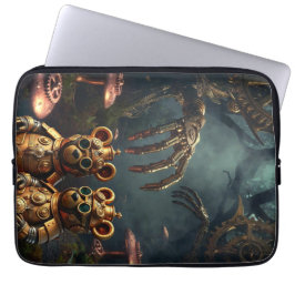 Gothic Mechanical Dark Forest Steampunk Gummy Bear Laptop Sleeve