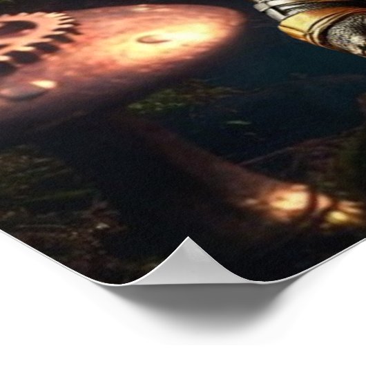 Gothic Mechanical Dark Forest Steampunk Gummy Bear Poster (Hoek)