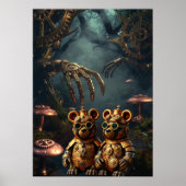 Gothic Mechanical Dark Forest Steampunk Gummy Bear Poster (Voorkant)