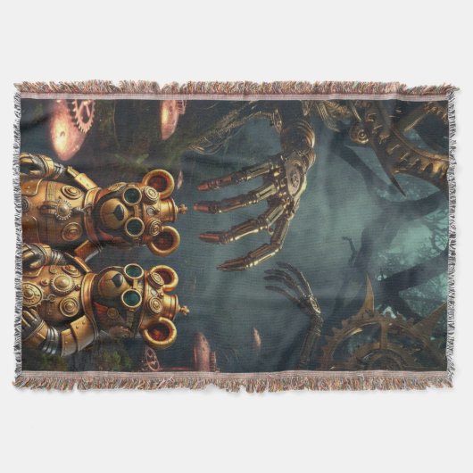 Gothic mechanisch donker bos Steampunk Gummy Beer Deken (Voorkant)