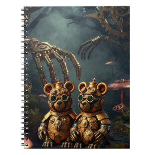 Gothic mechanische donkere bos Steampunk Gummy Bee Notitieboek
