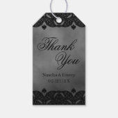 Gothic Medieval Dark Lace Weddenschap Bedankt Cadeaulabel (Voorkant)
