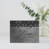 Gothic Medieval  Lace Wedding Bedankt Briefkaart (Staand voorkant)