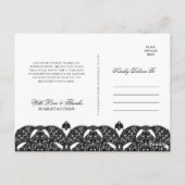 Gothic Medieval  Lace Wedding Bedankt Briefkaart (Achterkant)