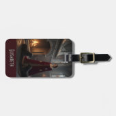 Gothic Medieval Maiden In Castle with Dogs Bagagelabel (Voorkant horizontaal)