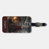 Gothic Medieval Maiden In Castle with Dogs Bagagelabel (Achterkant horizontaal)