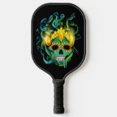 Gothic Medusa Sugar Skull Pickleball Paddle (Voorkant)