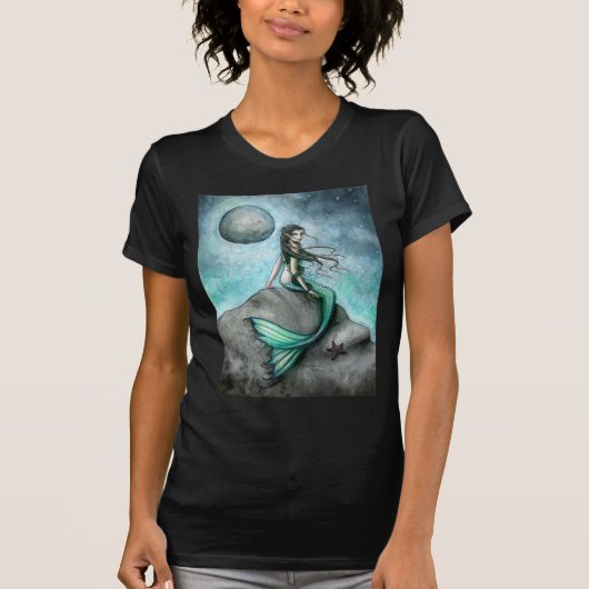Gothic Meermin Fantasie Kunst T-Shirt (Voorkant)