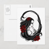 Gothic meisje briefkaart (Voorkant / Achterkant)
