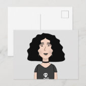 Gothic meisje briefkaart (Voorkant / Achterkant)