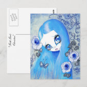 Gothic Meisje: "Christine" Briefkaart (Voorkant / Achterkant)