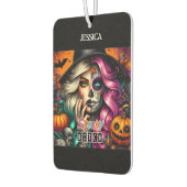Gothic meisje gepersonaliseerde naam Halloween Luchtverfrisser (Links)