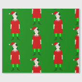 gothic meisje gothic kerst griezelig cadeaupapier (Vlak)