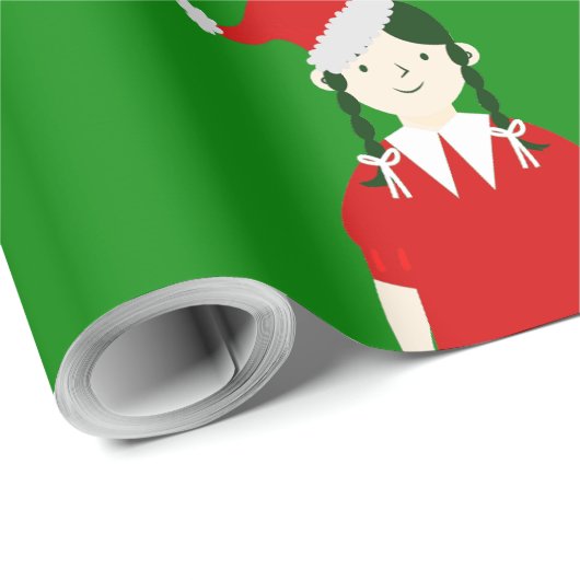 gothic meisje gothic kerst griezelig cadeaupapier (Rol Hoek)