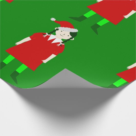 gothic meisje gothic kerst griezelig cadeaupapier (Hoek)