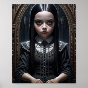 Gothic Meisje Griezelt Halloween  Poster