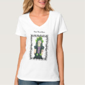 Gothic Meisje Groen Pet Tattoos Barbed Black Branc T-shirt (Voorkant)