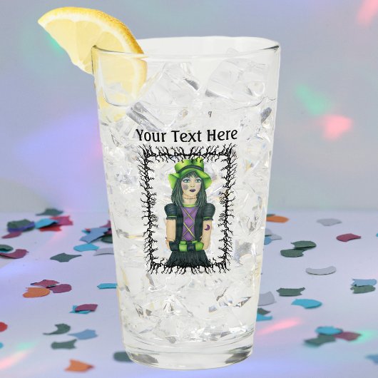 Gothic Meisje Groene Ogen Pet Tattoo Barbed Stick  Glas