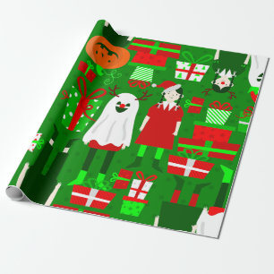 gothic meisje Halloween kerstspook Cadeaupapier