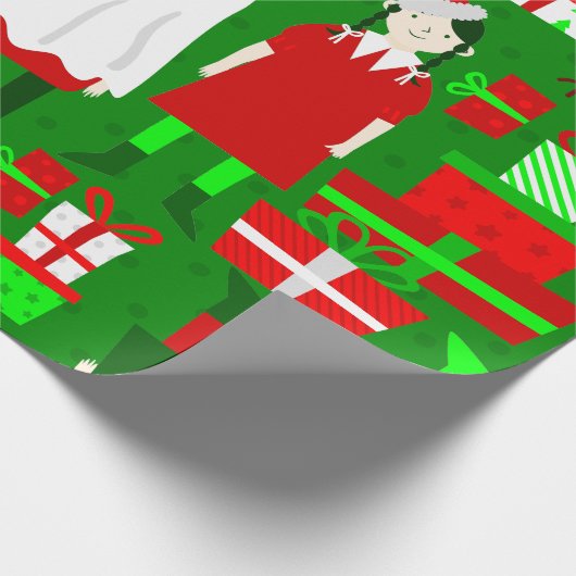 gothic meisje Halloween kerstspook Cadeaupapier (Hoek)