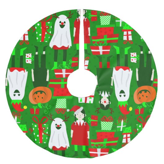 gothic meisje Halloween kerstspook Kerstboom Rok (Voorkant)