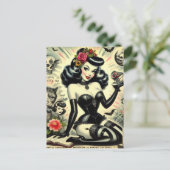  Gothic meisje illustratie Briefkaart (Staand voorkant)