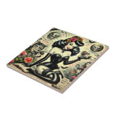  Gothic meisje illustratie Tegeltje (Zijkant)