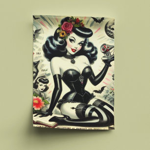 Gothic meisje illustratie Tissuepapier
