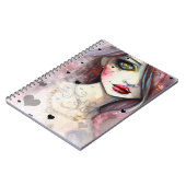 Gothic meisje met hart kunst notitieboek (Linkerzijde)