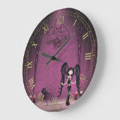 Gothic-meisje met spinmuur-klok grote klok (Hoek)