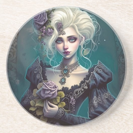 Gothic Meisje Onderzetters (Voorkant)