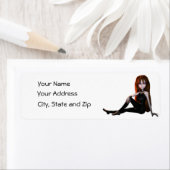 Gothic meisje retour adreslabels etiket (Insitu)