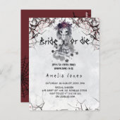 Gothic Meisje Schattige Vrijgezellenfeest Briefkaart (Voorkant / Achterkant)